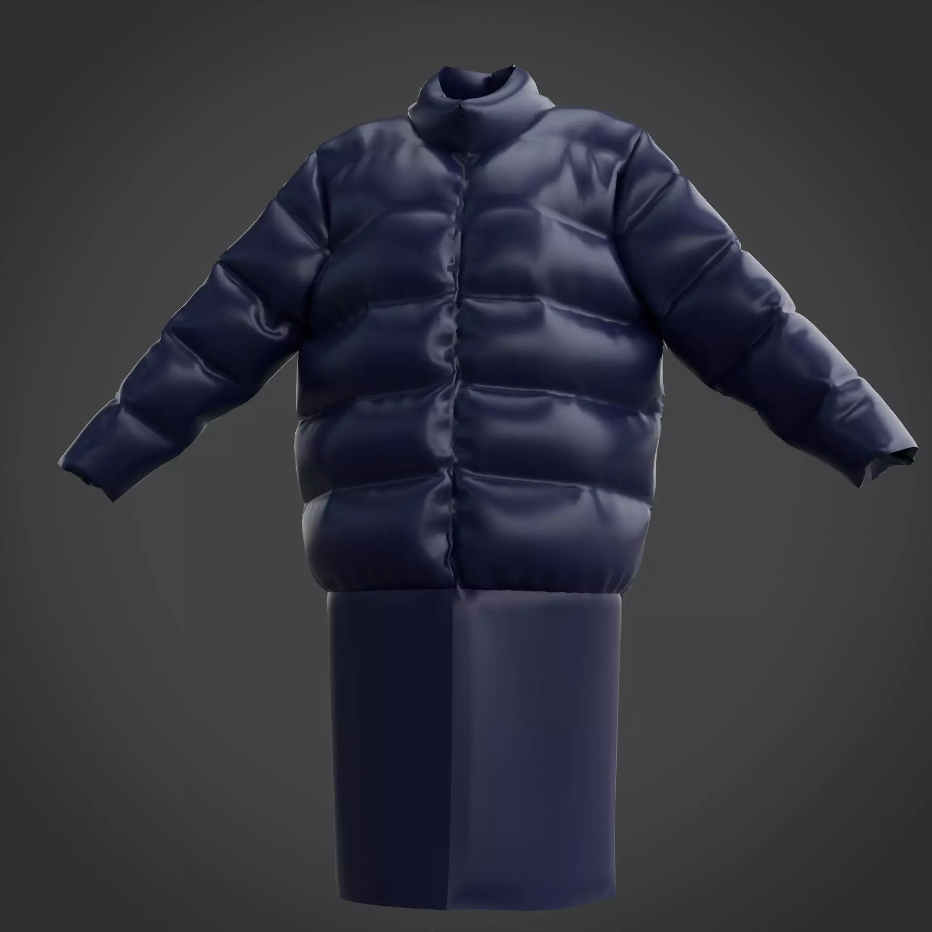 3D Female Clothing - Winter Dress Low-poly 3D model_18
