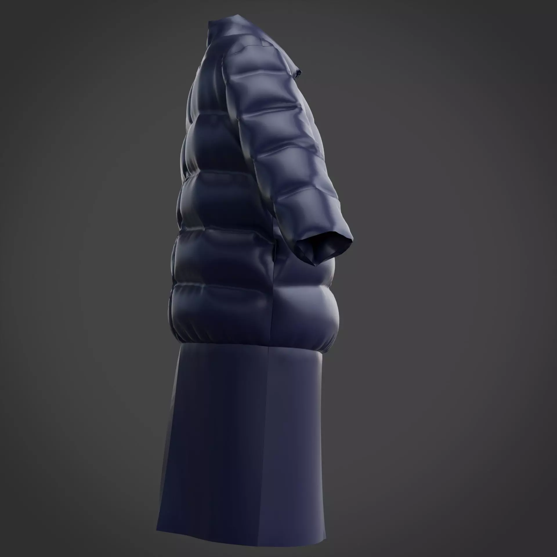 3D Female Clothing - Winter Dress Low-poly 3D model_7