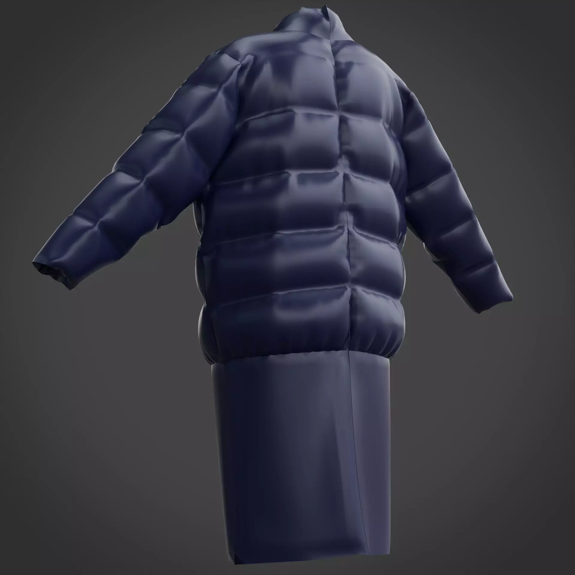3D Female Clothing - Winter Dress Low-poly 3D model_11