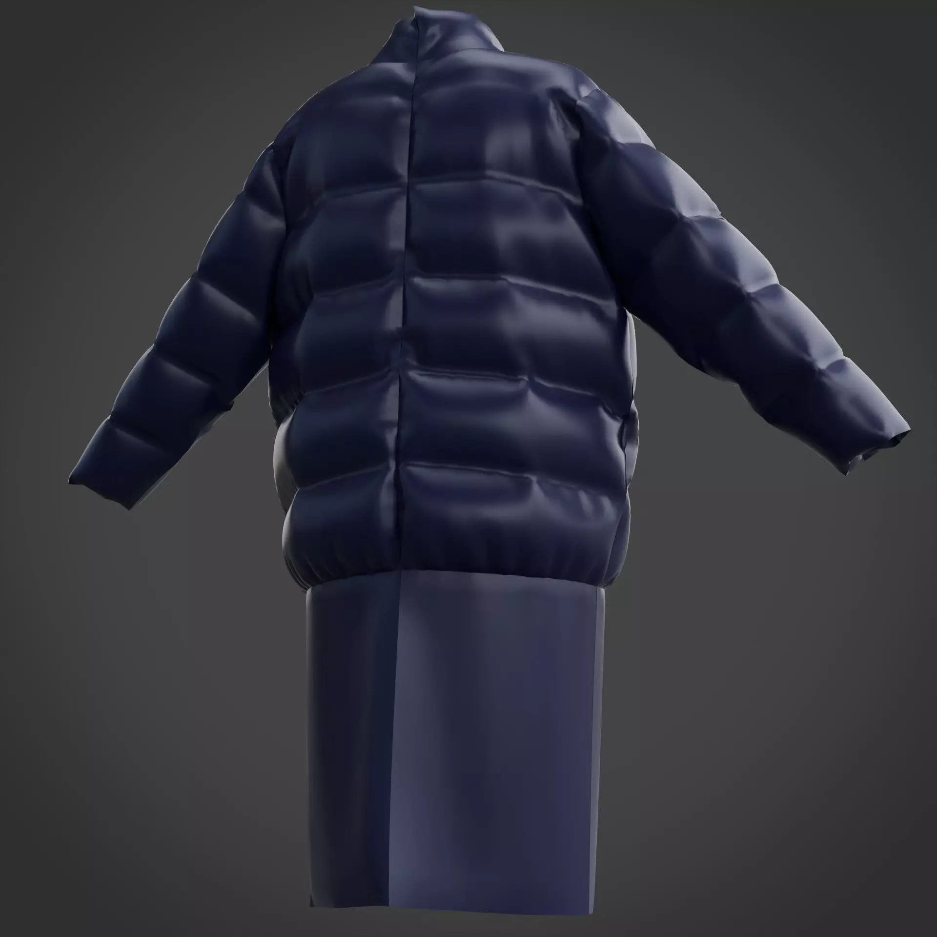 3D Female Clothing - Winter Dress Low-poly 3D model_9
