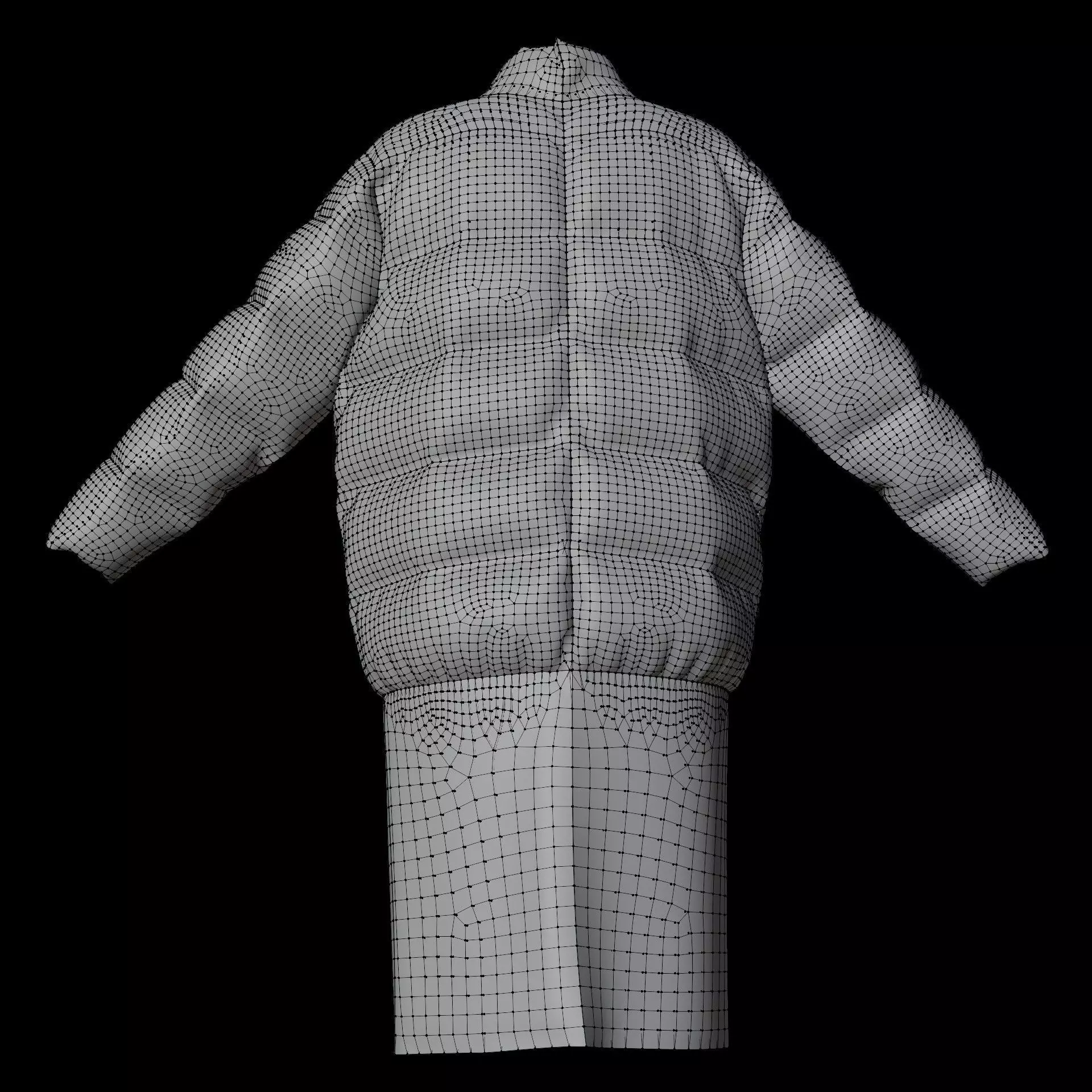 3D Female Clothing - Winter Dress Low-poly 3D model_22