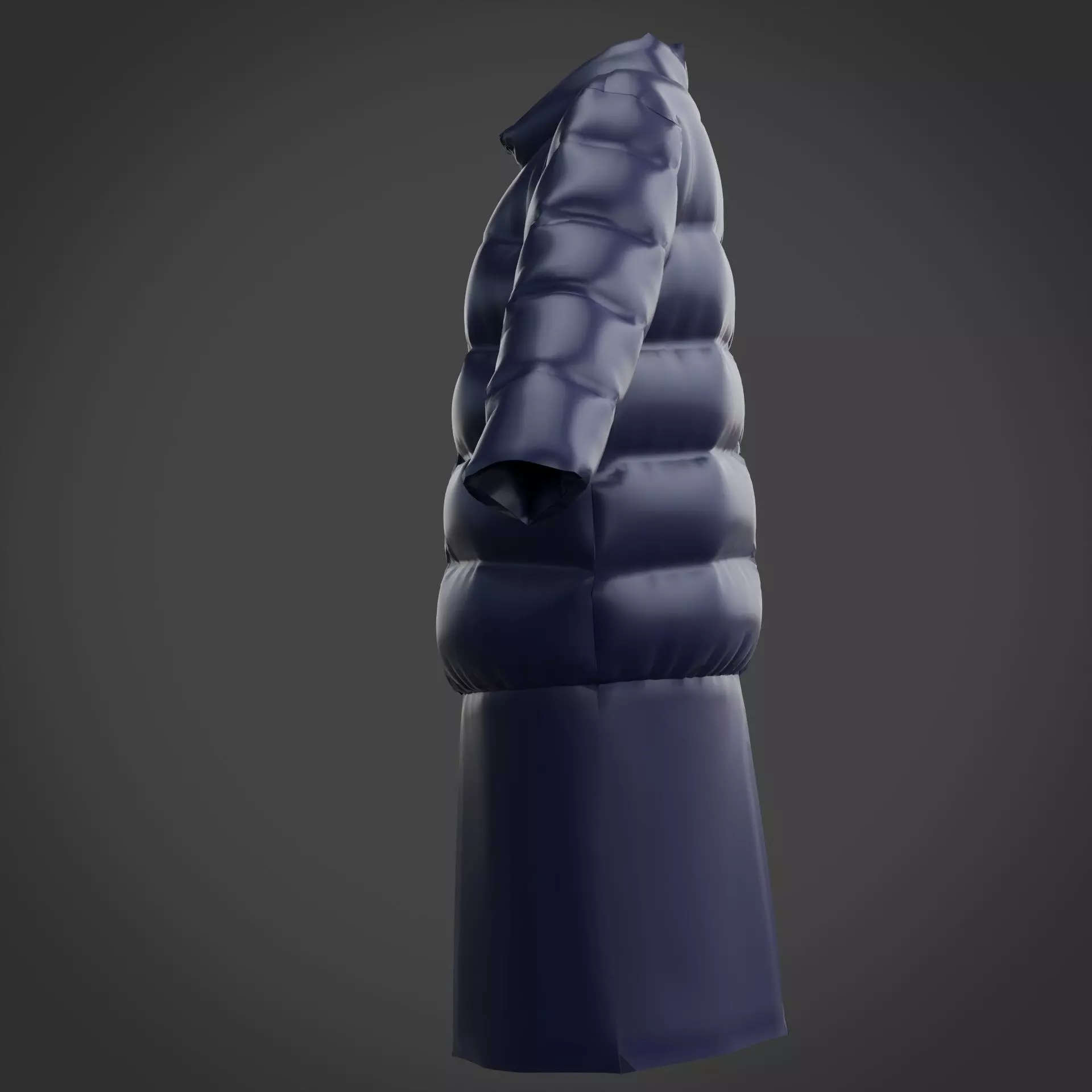 3D Female Clothing - Winter Dress Low-poly 3D model_13