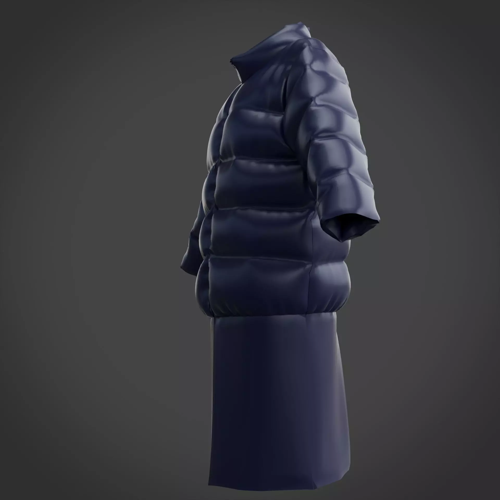3D Female Clothing - Winter Dress Low-poly 3D model_14