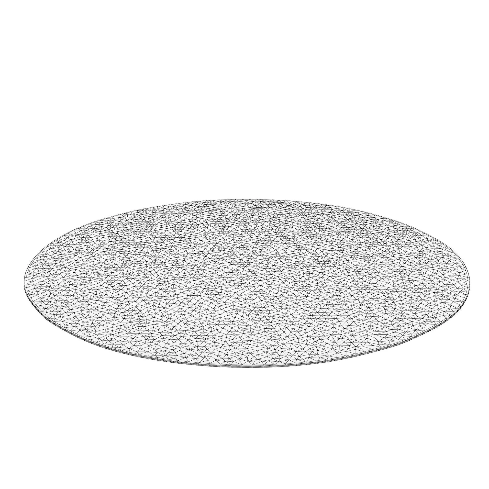 Chana Wool Rug Sand round 3D model_5