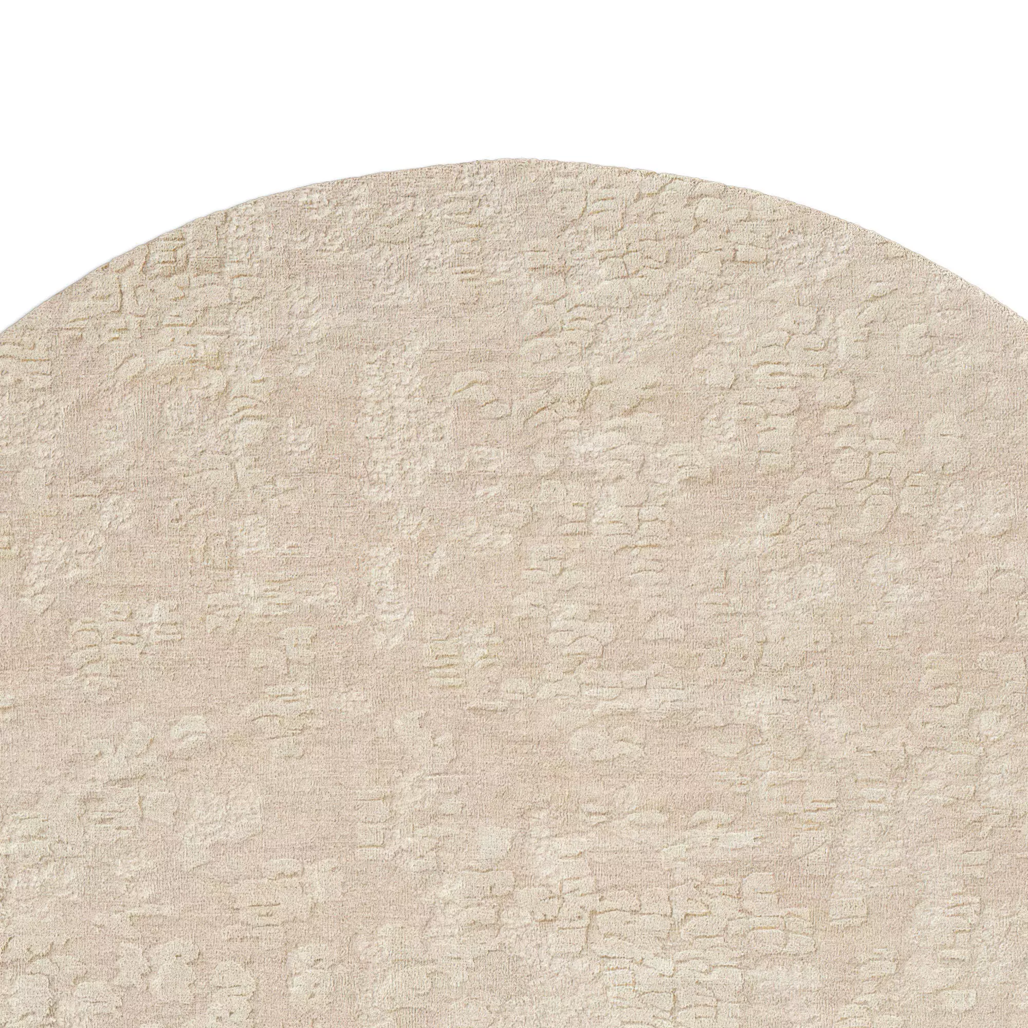 Chana Wool Rug Sand round 3D model_4