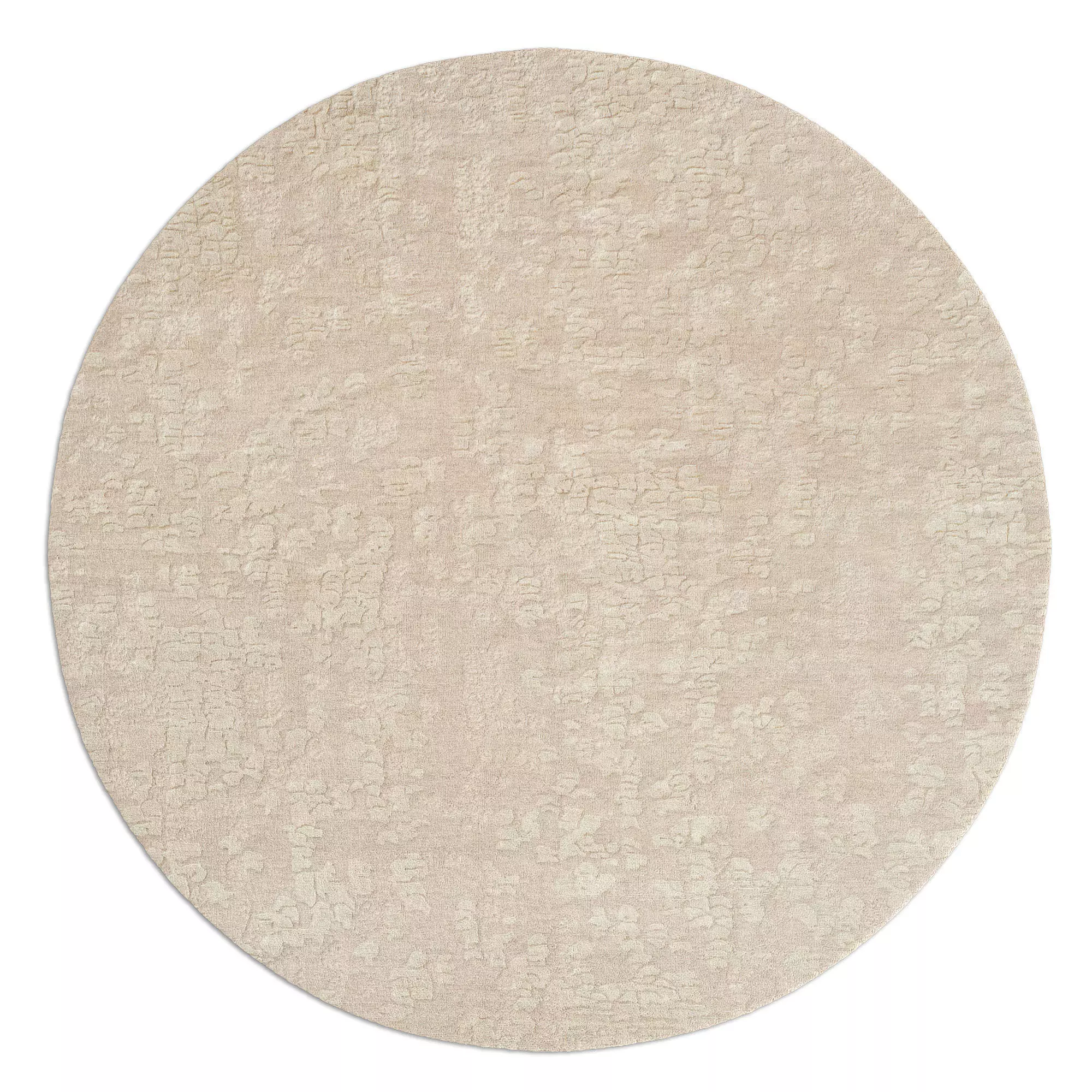 Chana Wool Rug Sand round 3D model_1