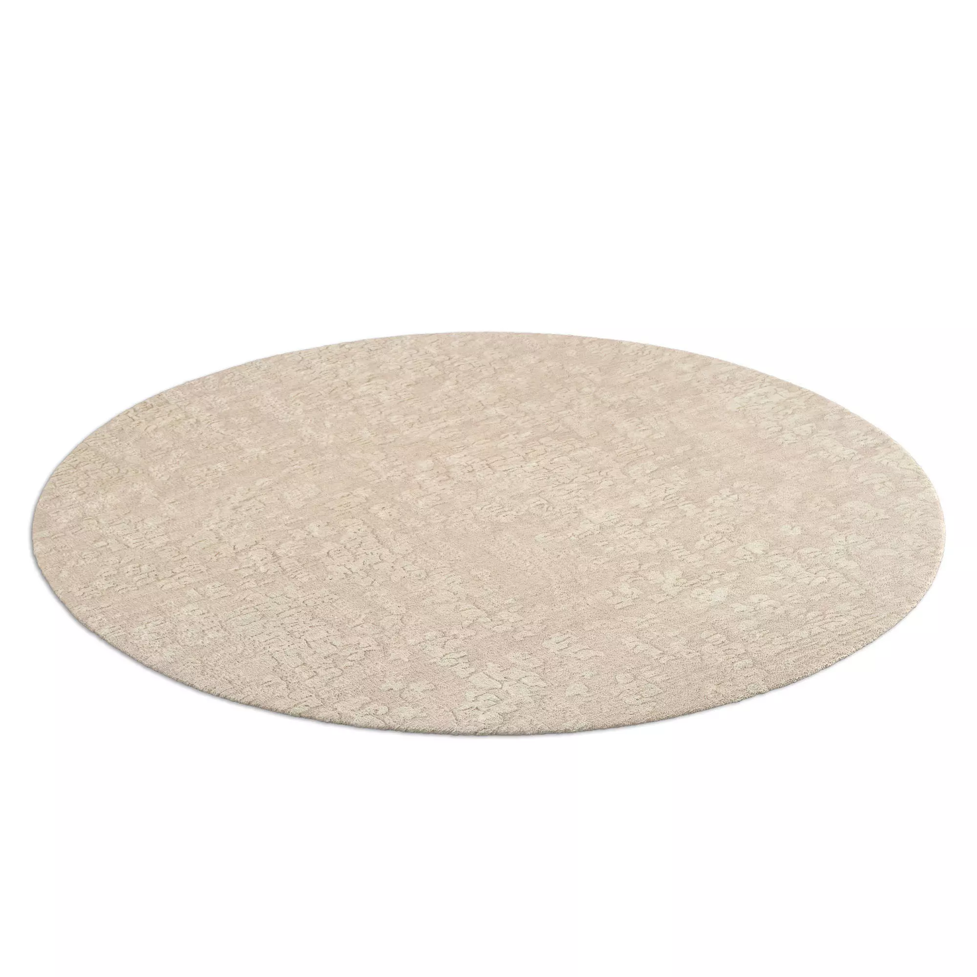 Chana Wool Rug Sand round 3D model_2