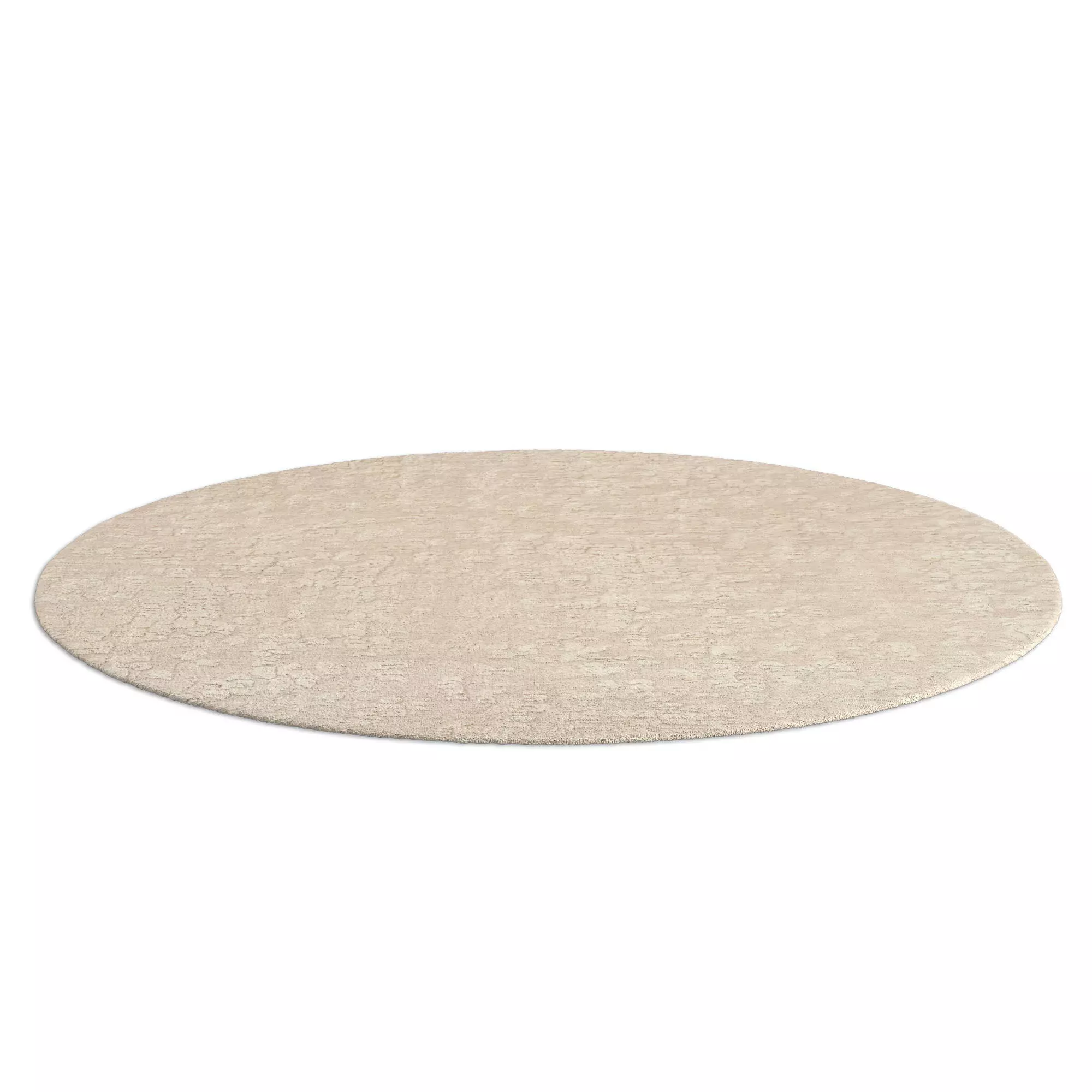 Chana Wool Rug Sand round 3D model_3