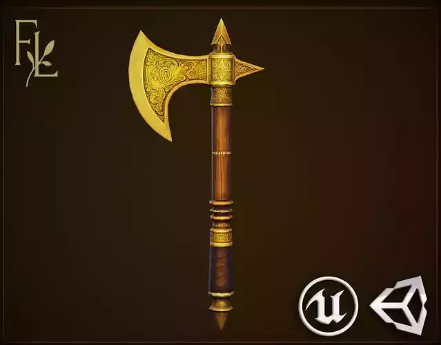 Golden Axe - Game Ready Weapon