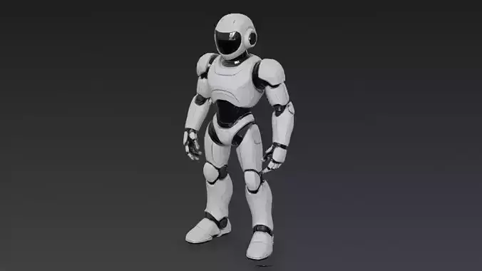 Humanoid Robot PBR 3D Model