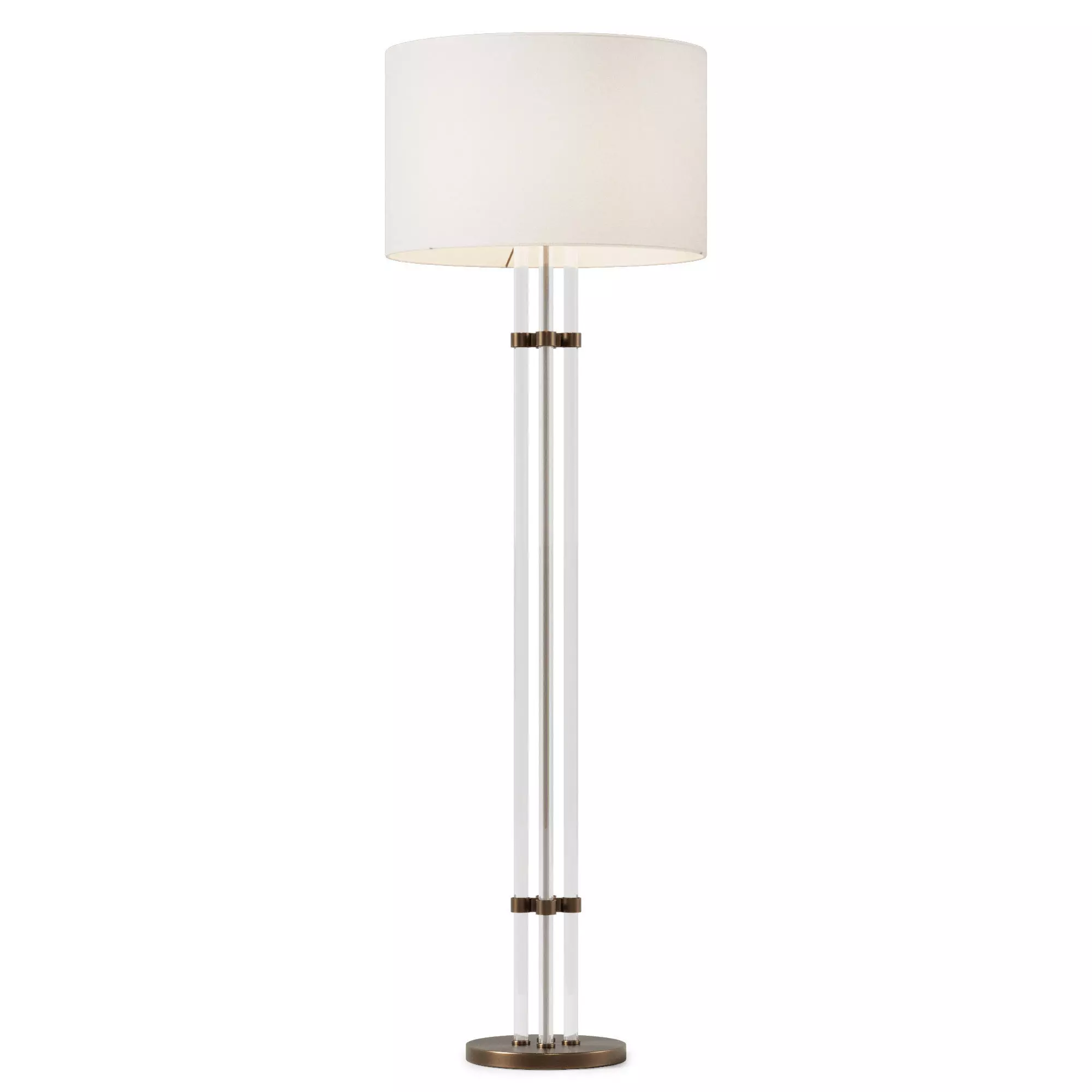 Dantone Home Hugo Dark Brass Floor Lamp 3D model_1