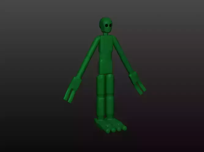 Cartoon Alien Simple UFO Creature