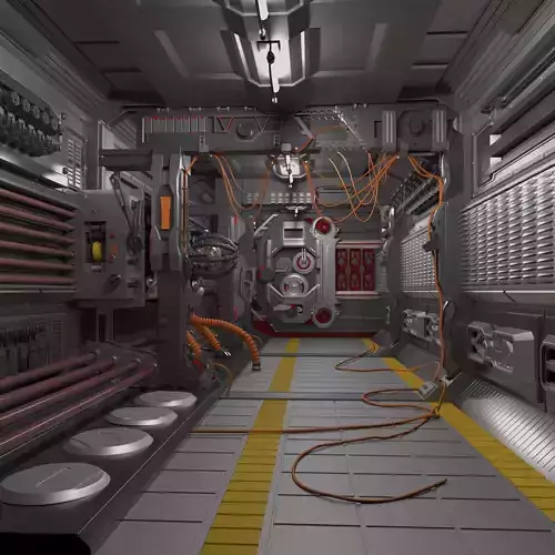 SCI FI CORRIDOR 3D MODEL