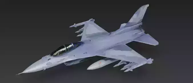 Fighter Jet with high resolution Textures 3D model