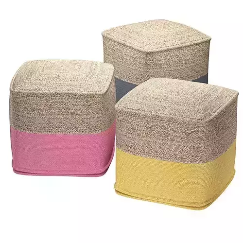Jute Pouffe Kirama 3D model