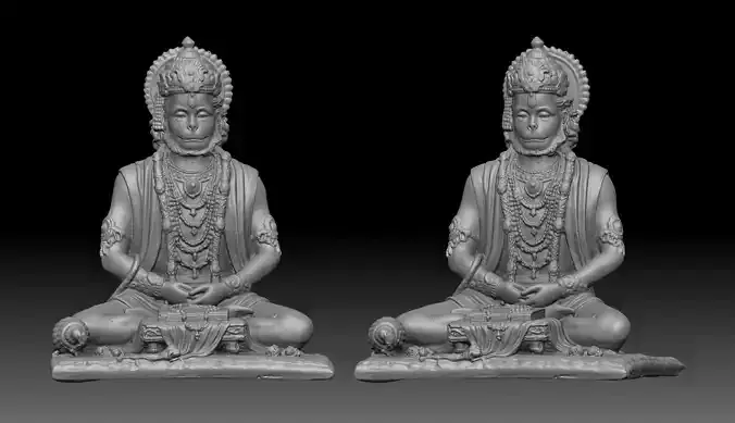 meditaion hanuman 3d printable model