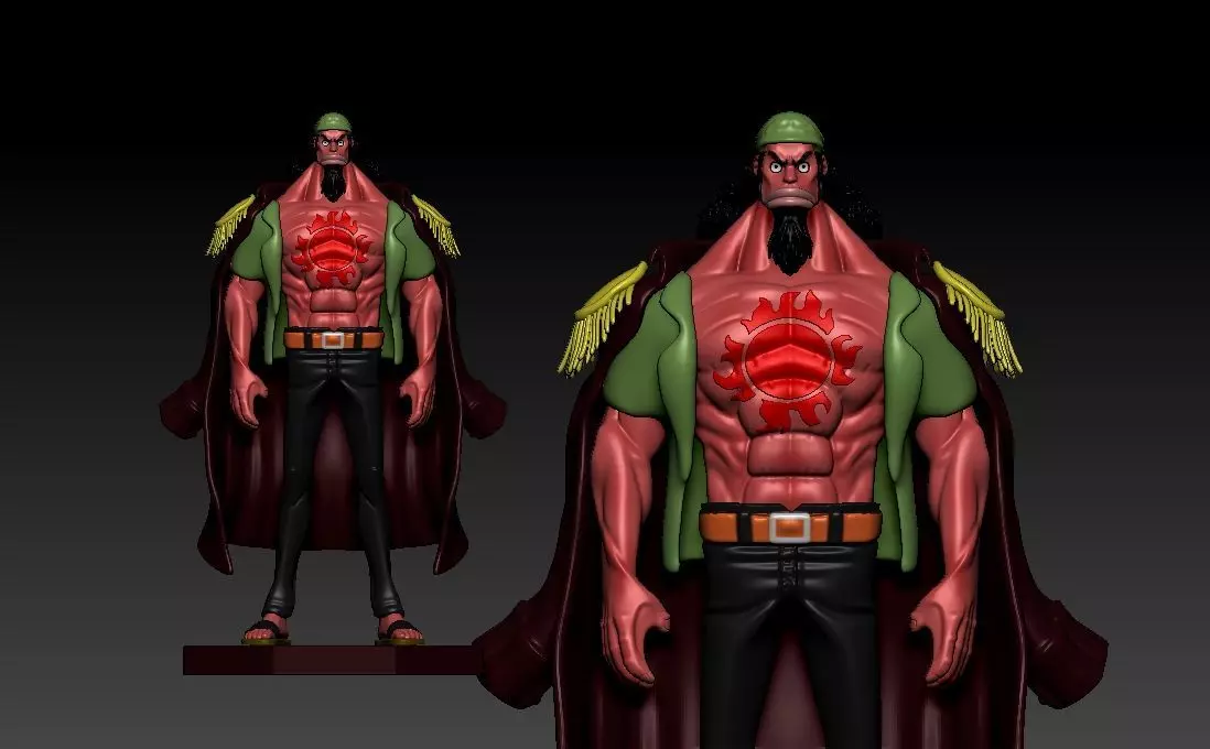 Fisher Tiger - Fish man - ONE PIECE - Split part 3D print model_1