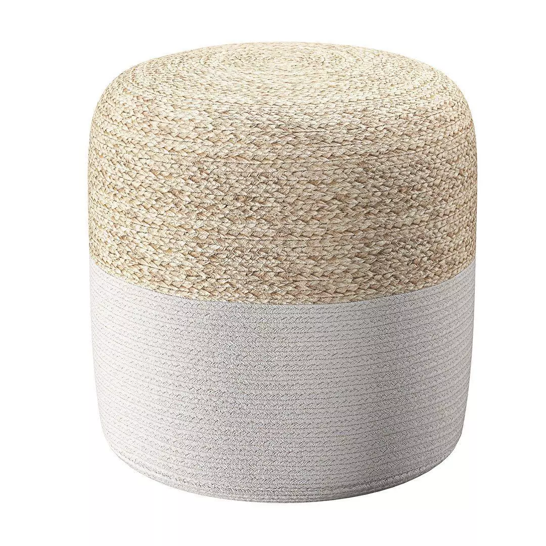 Jute Pouffe Dalama 3D model_2