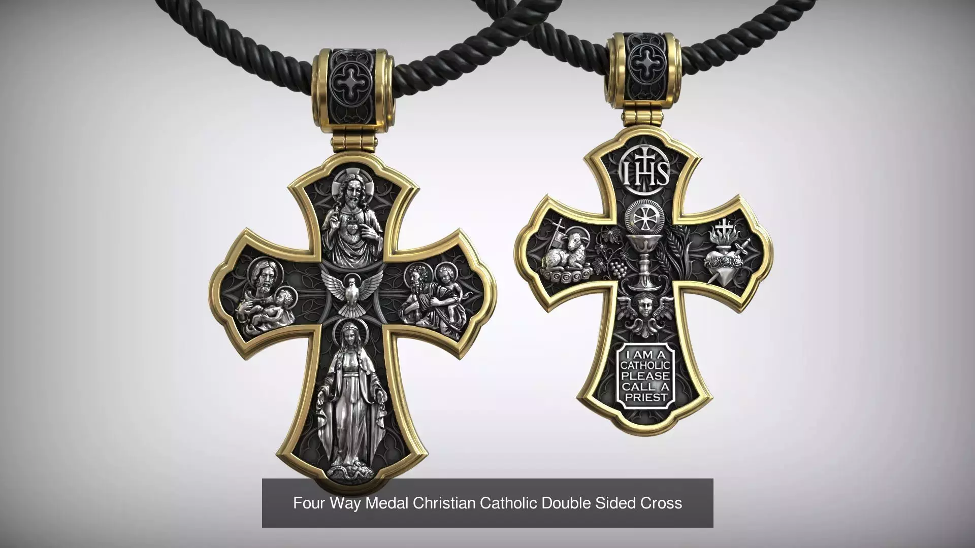 Jesus Christ Catholic Crosses 2025 Religion Medal Collection _3