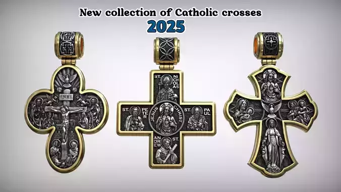 Jesus Christ Catholic Crosses 2025 Religion Medal Collection
