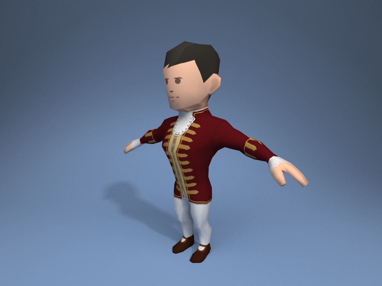 Medieval character lord 1 Low-poly 3D model_2