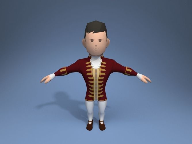 Medieval character lord 1 Low-poly 3D model