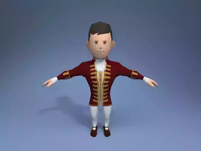 Medieval character lord 1 Low-poly 3D model