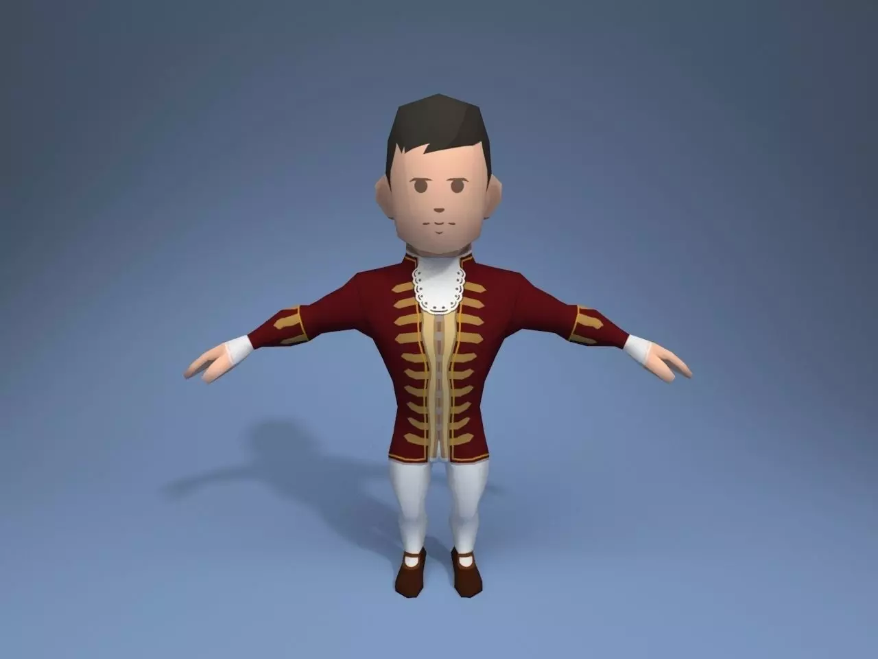 Medieval character lord 1 Low-poly 3D model_0