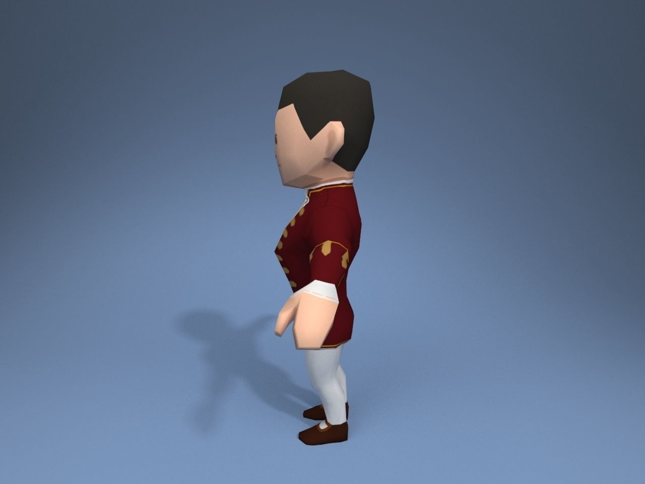 Medieval character lord 1 Low-poly 3D model_3