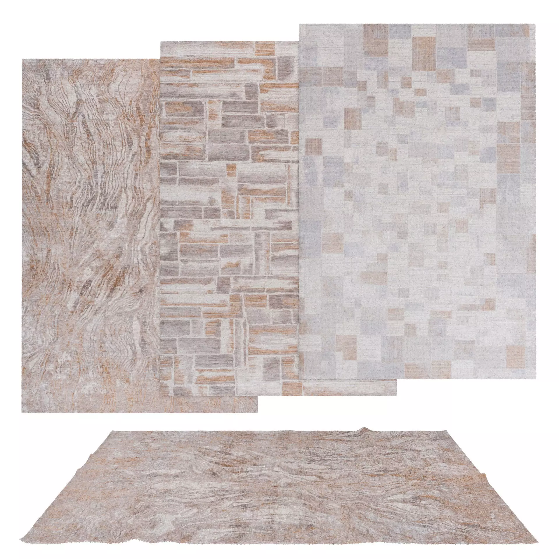 Rugs No 1051 Low-poly 3D model_0