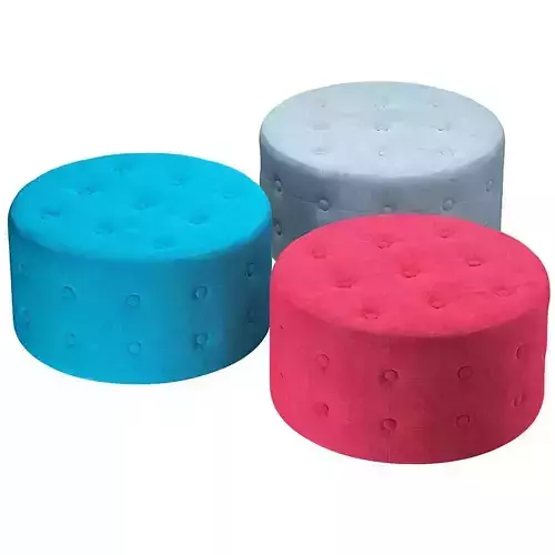 Velvet Pouffe Footstool Tampa 3D model