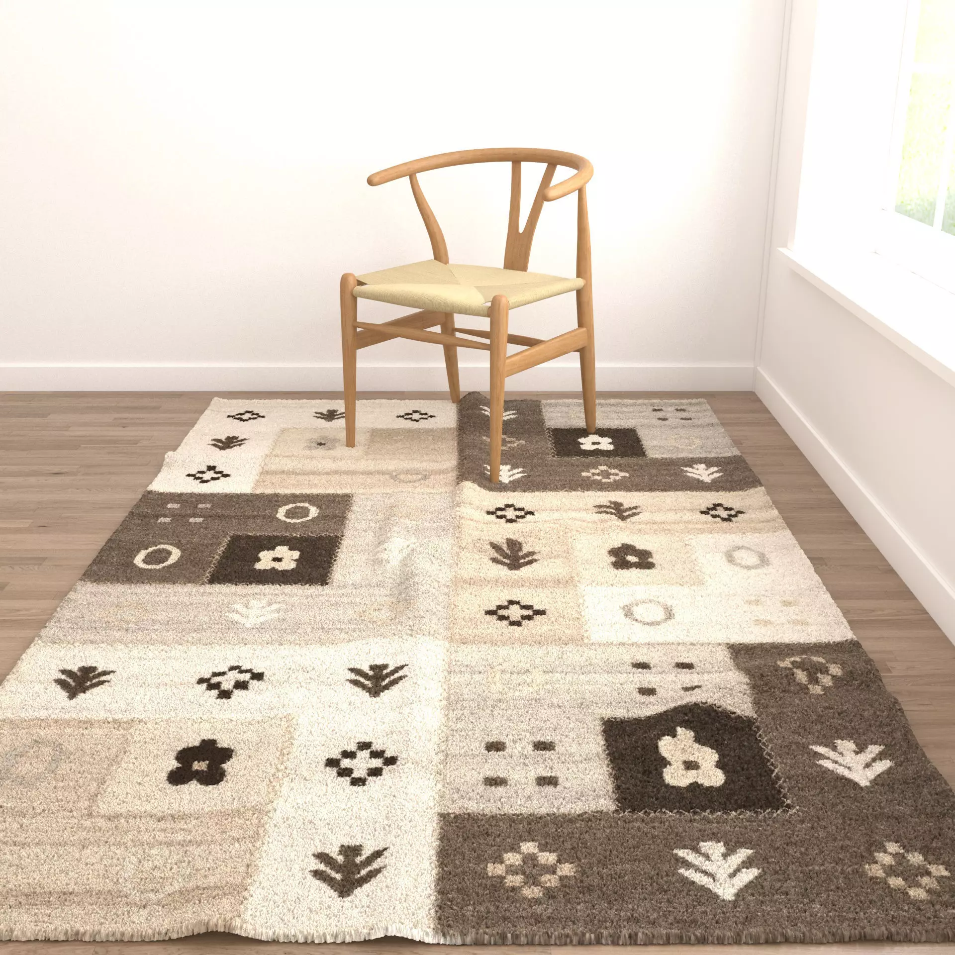 Rugs No 1052 Low-poly 3D model_3