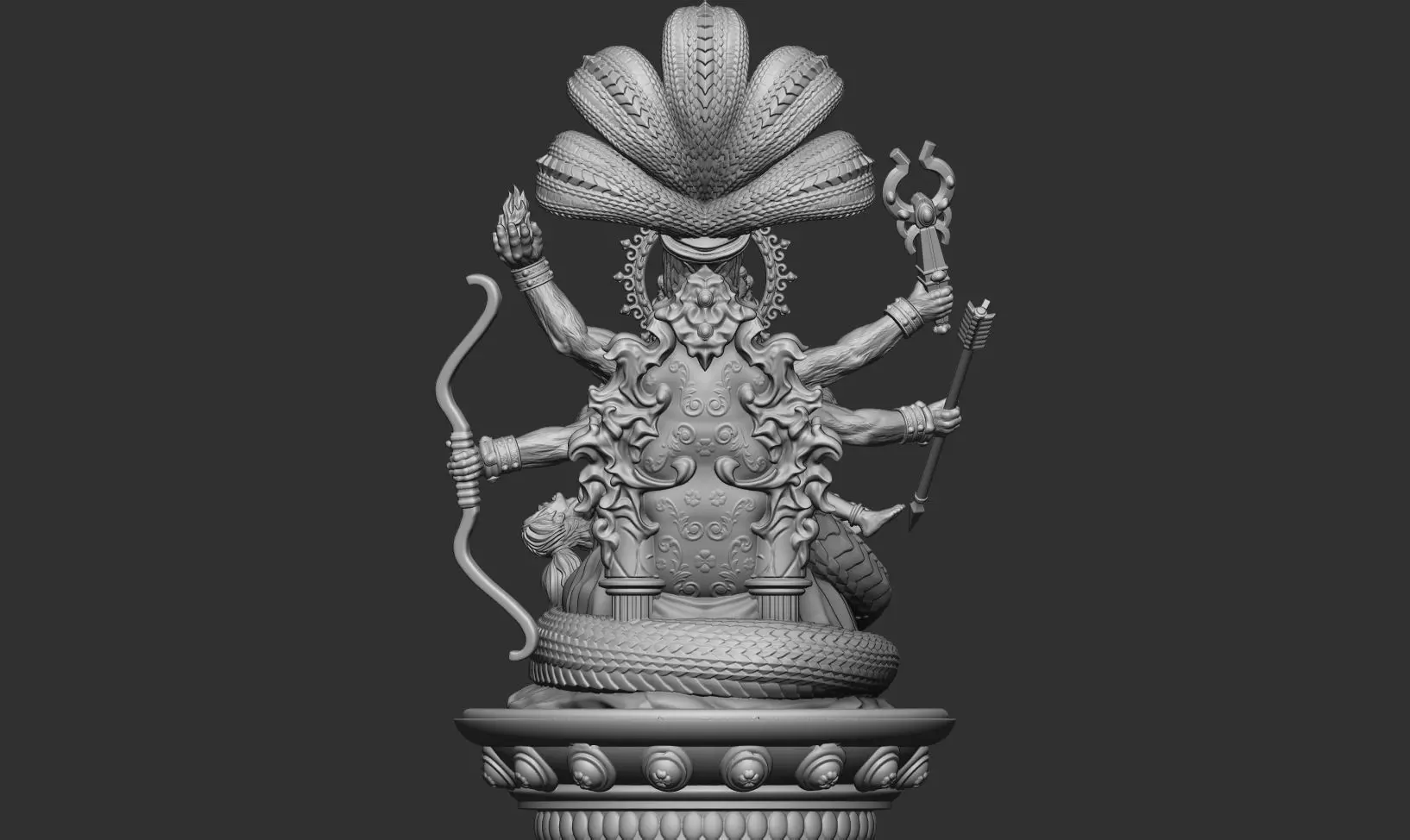 Narasimha hindu god idol 3d printable model 3D print model_3