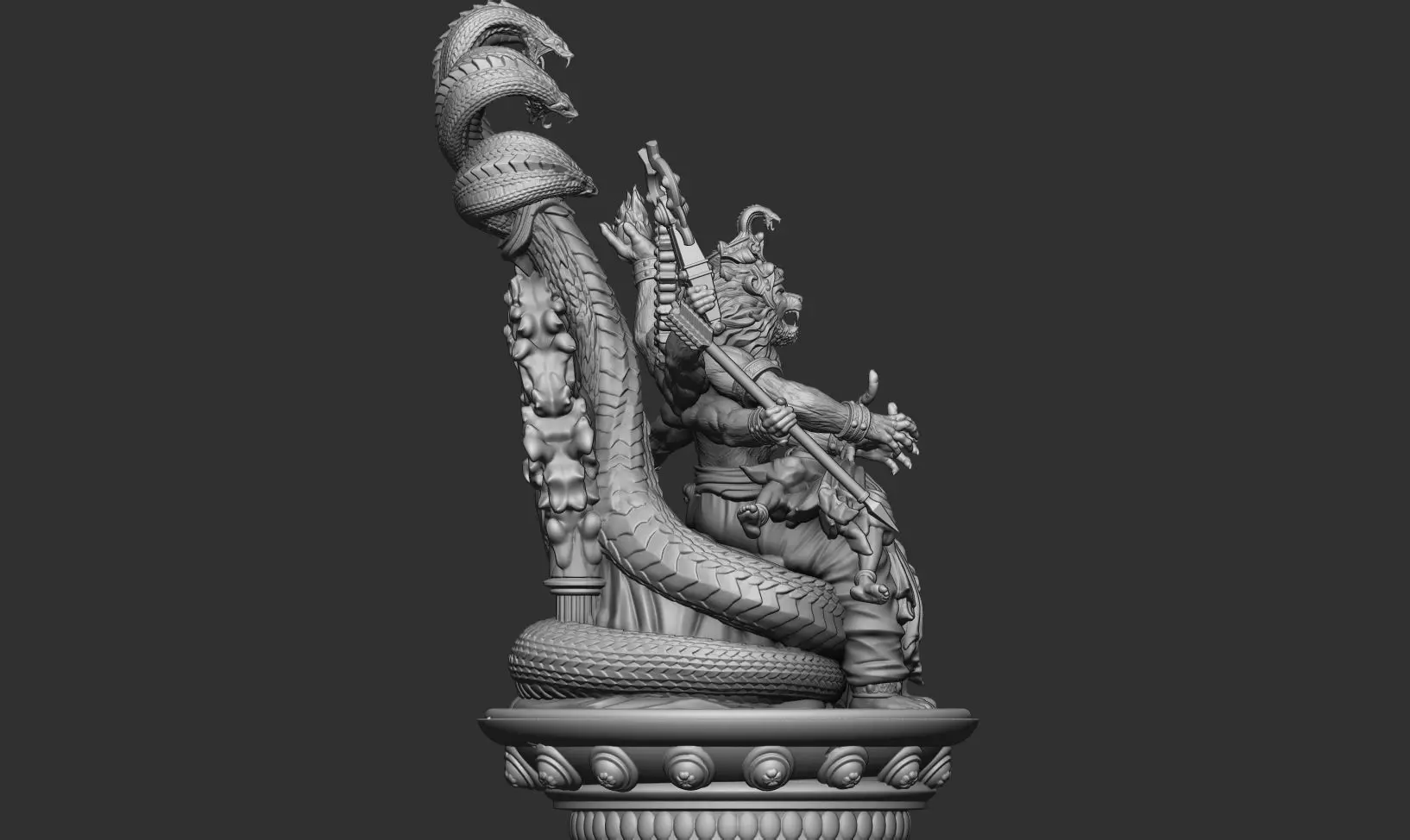 Narasimha hindu god idol 3d printable model 3D print model_1