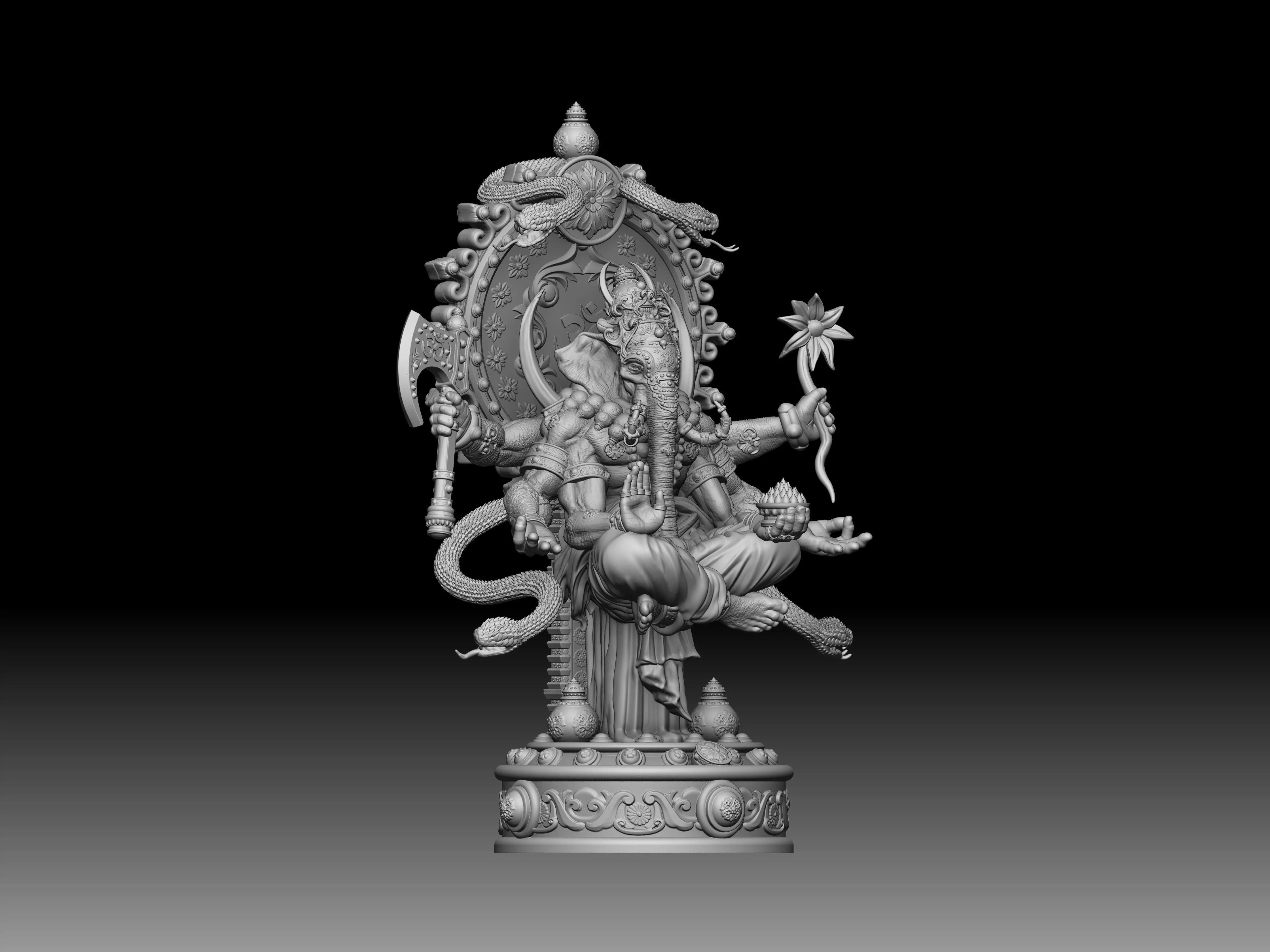 Uddanda Ganapati ji Indian god for 3d printing 3D print model_1