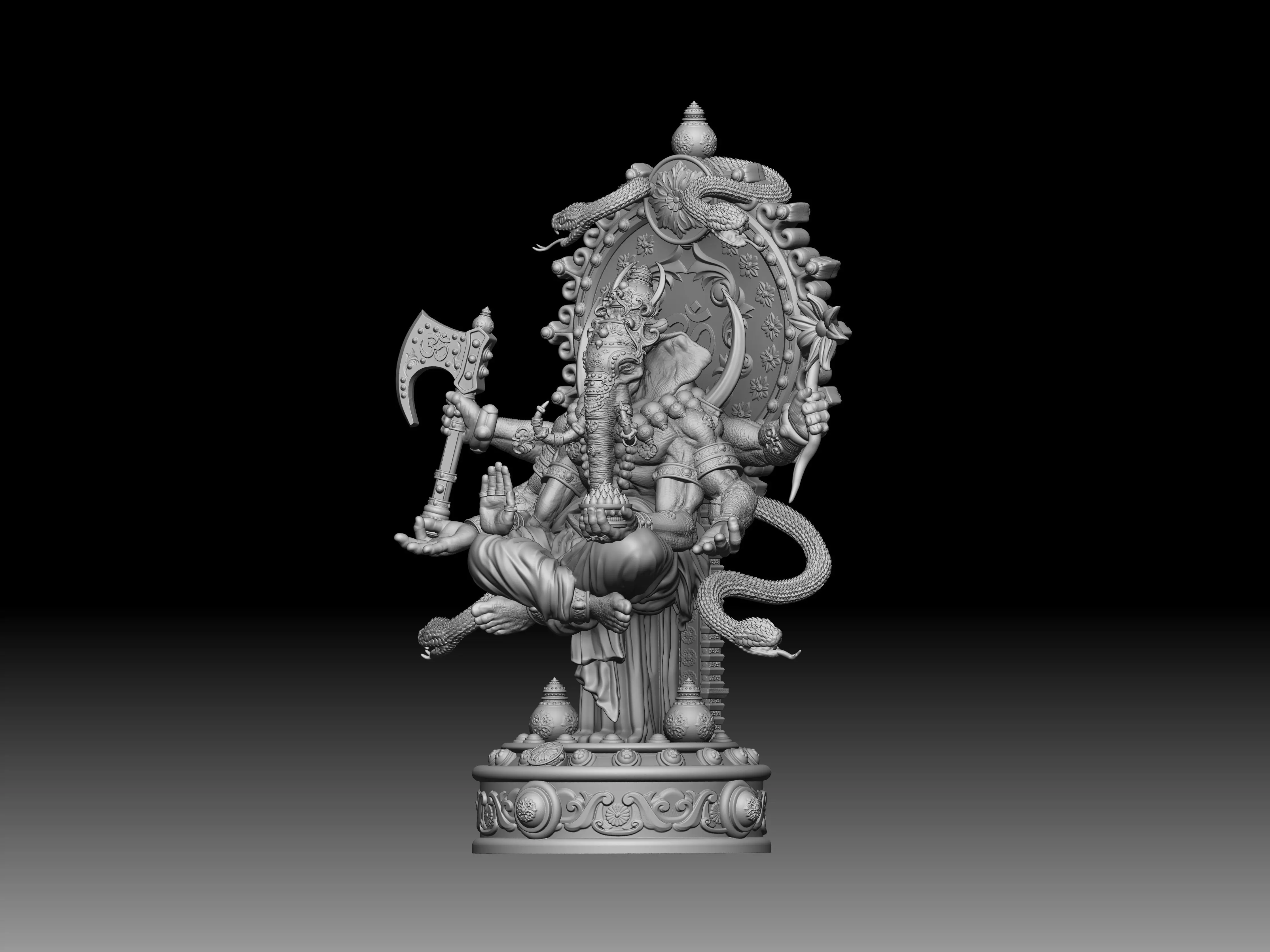 Uddanda Ganapati ji Indian god for 3d printing 3D print model_2
