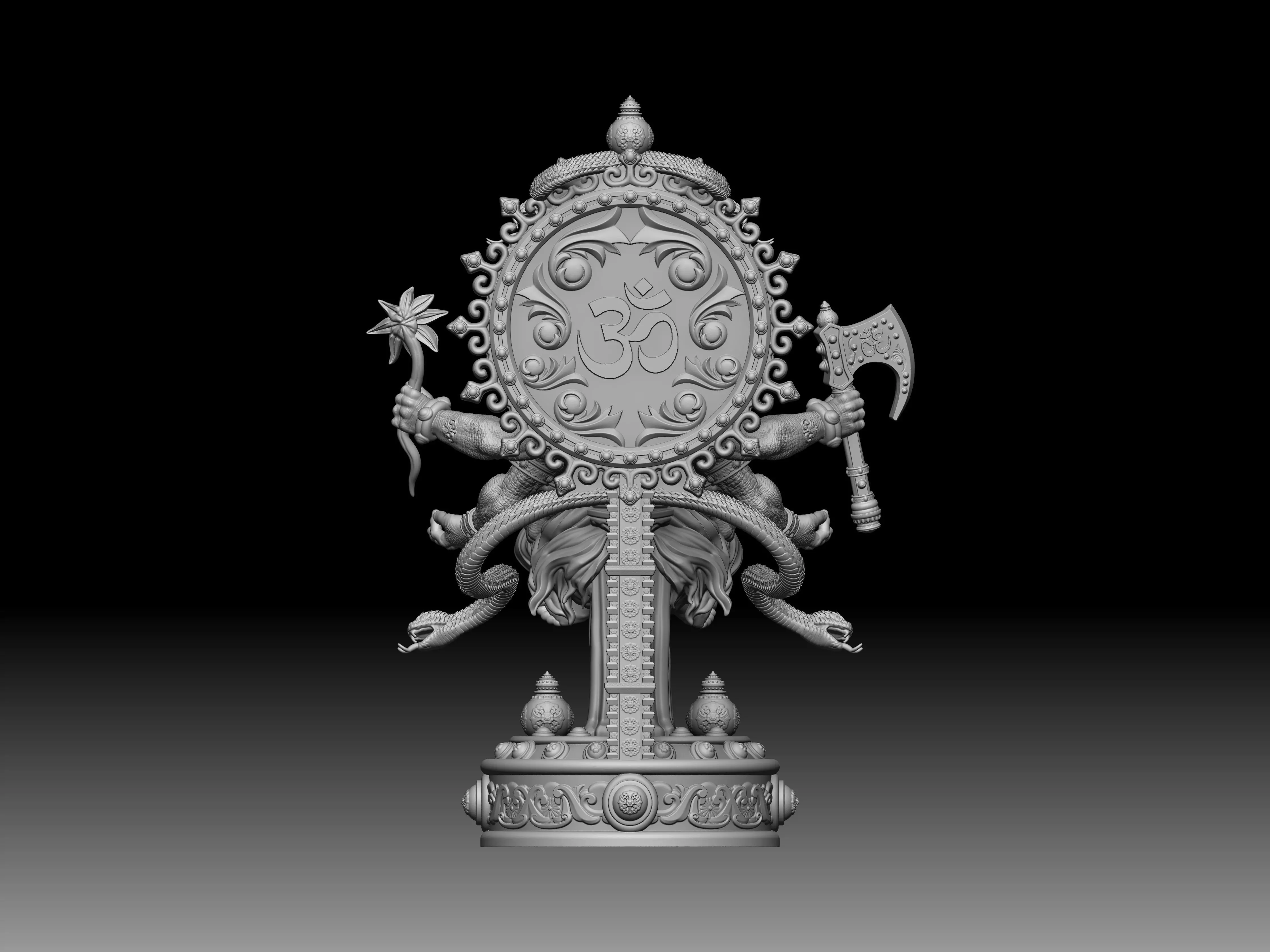 Uddanda Ganapati ji Indian god for 3d printing 3D print model_3