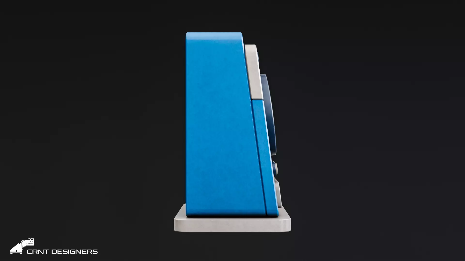 Retro Scifi Radar Device Low-poly 3D model_5