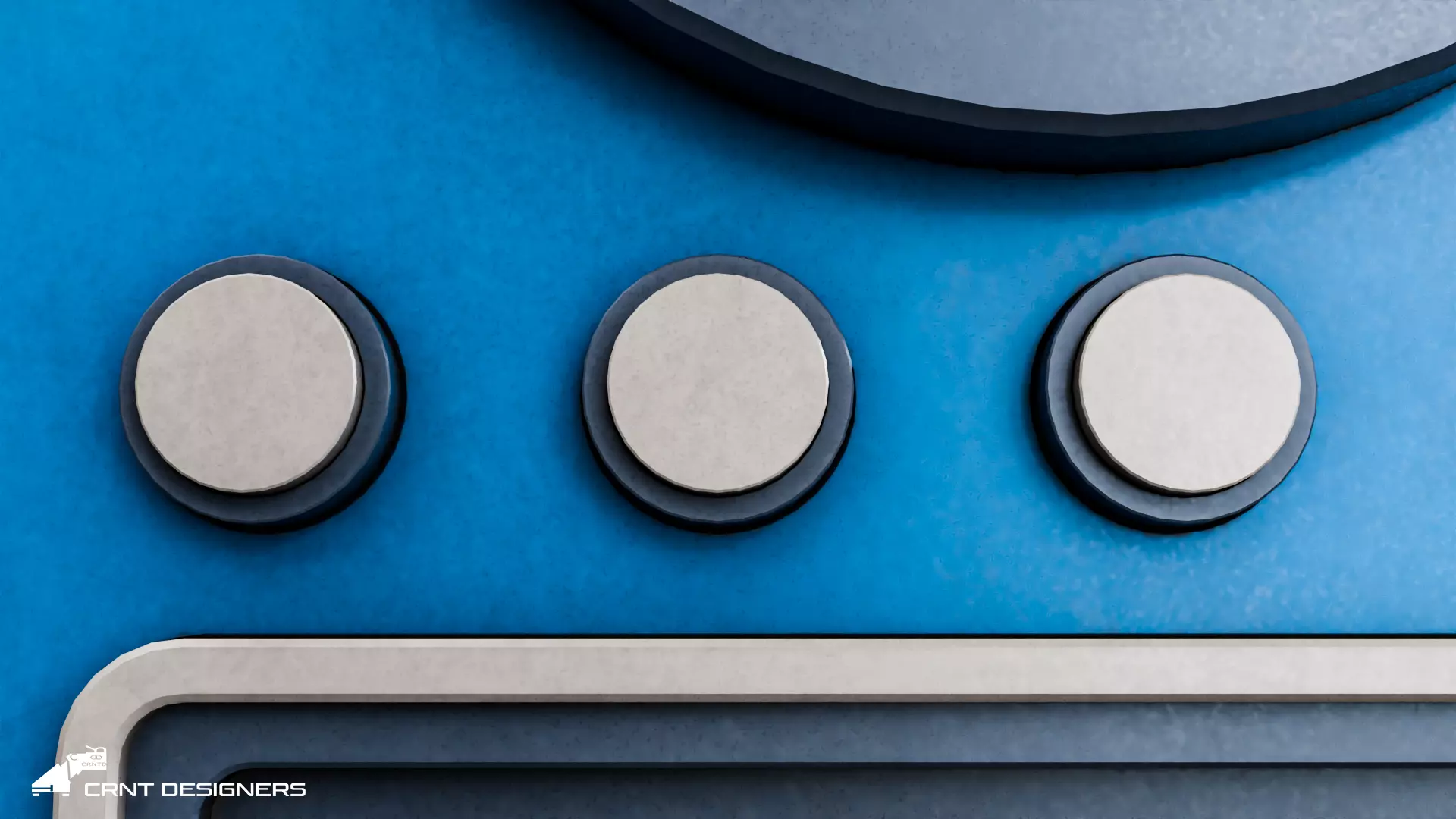 Retro Scifi Radar Device Low-poly 3D model_15