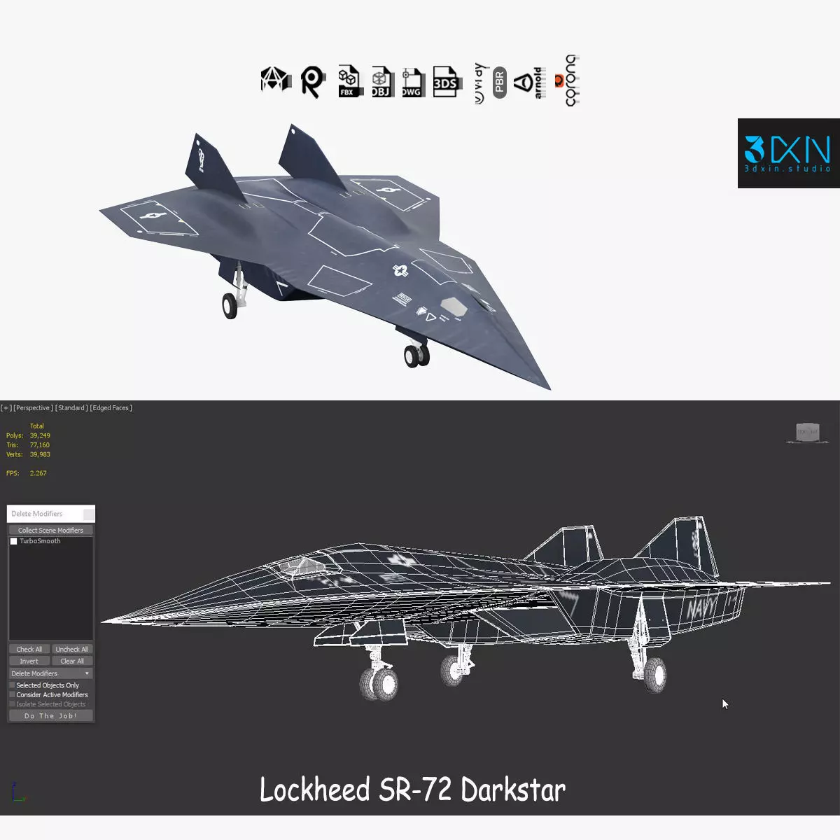 Lockheed SR-72 Darkstar 3D model_0