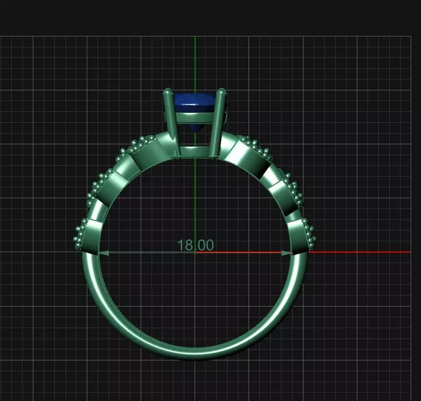 Elegant Leaf Ring 3D print model_5