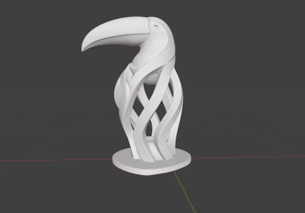 minimalist Sculpture Toucan 3D print model_2