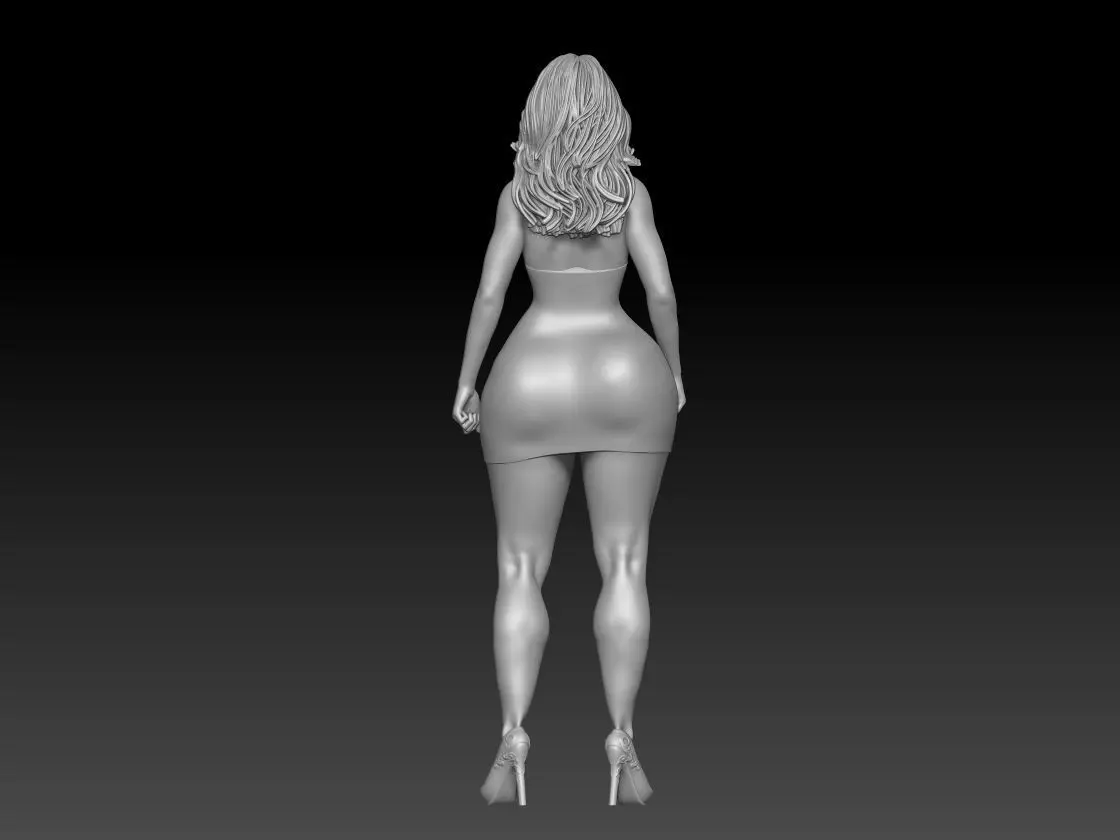 big butt girl 3 3D print model_2