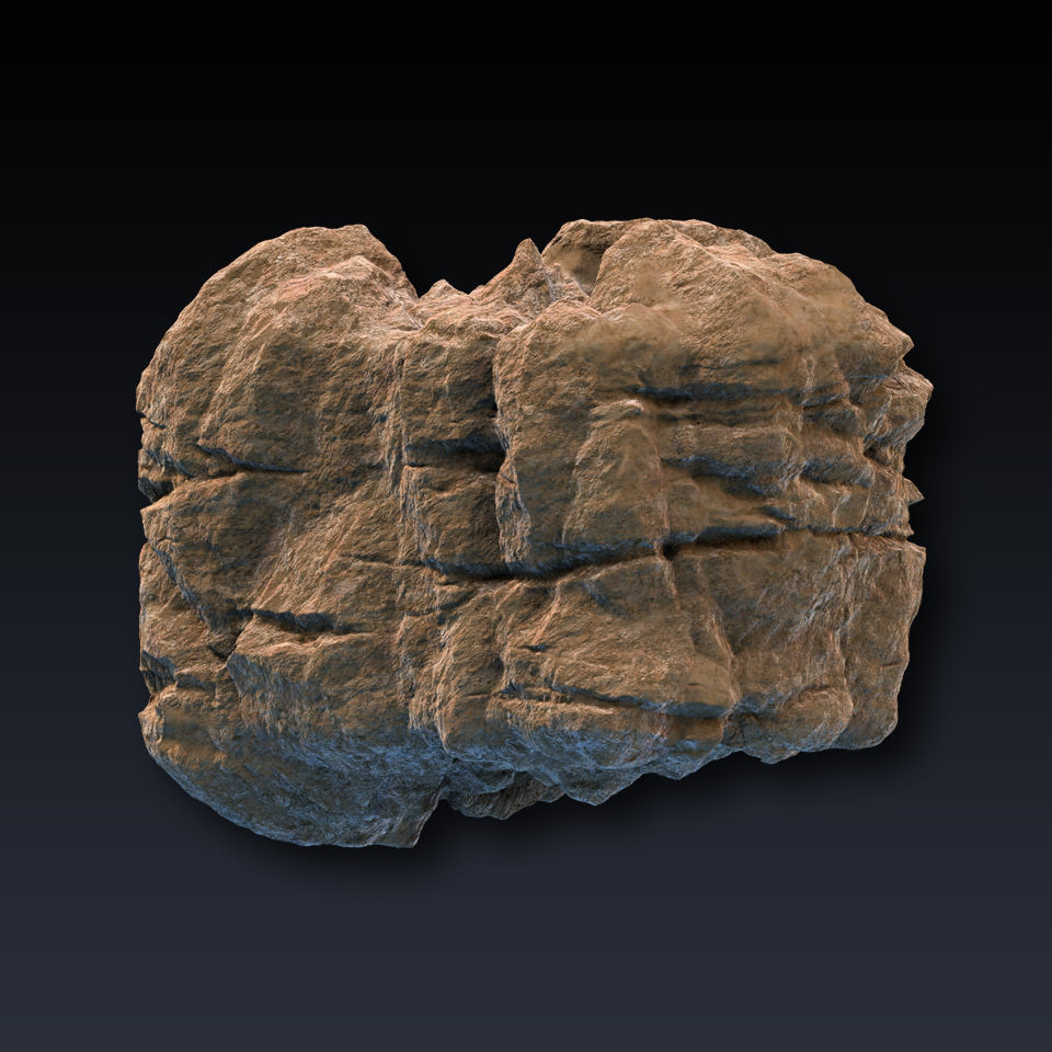 Rock Face Cliff Blocks 02 3D model_7