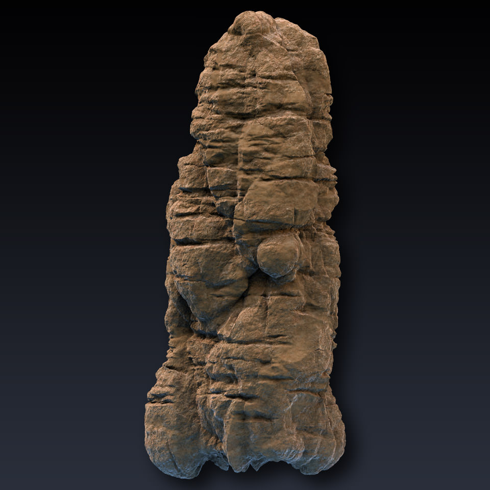Rock Face Cliff Blocks 02 3D model_1