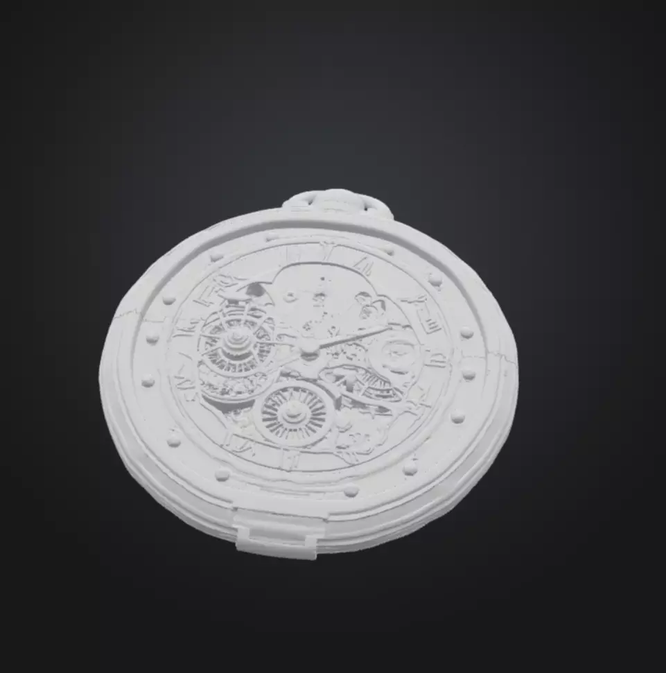 Antique Mechanical Pocket Watch 3D print model_4