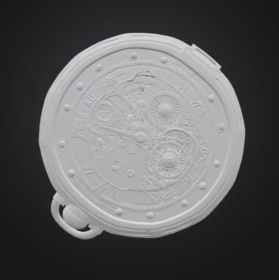 Antique Mechanical Pocket Watch 3D print model_0