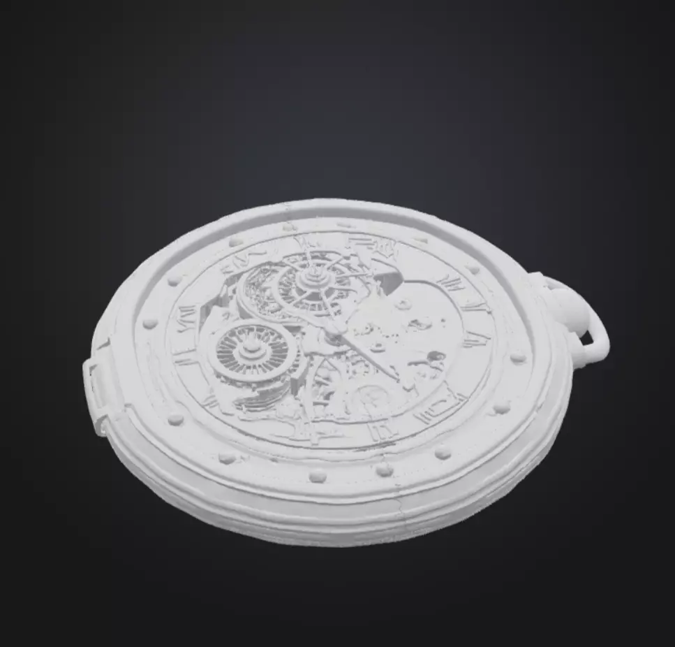 Antique Mechanical Pocket Watch 3D print model_2