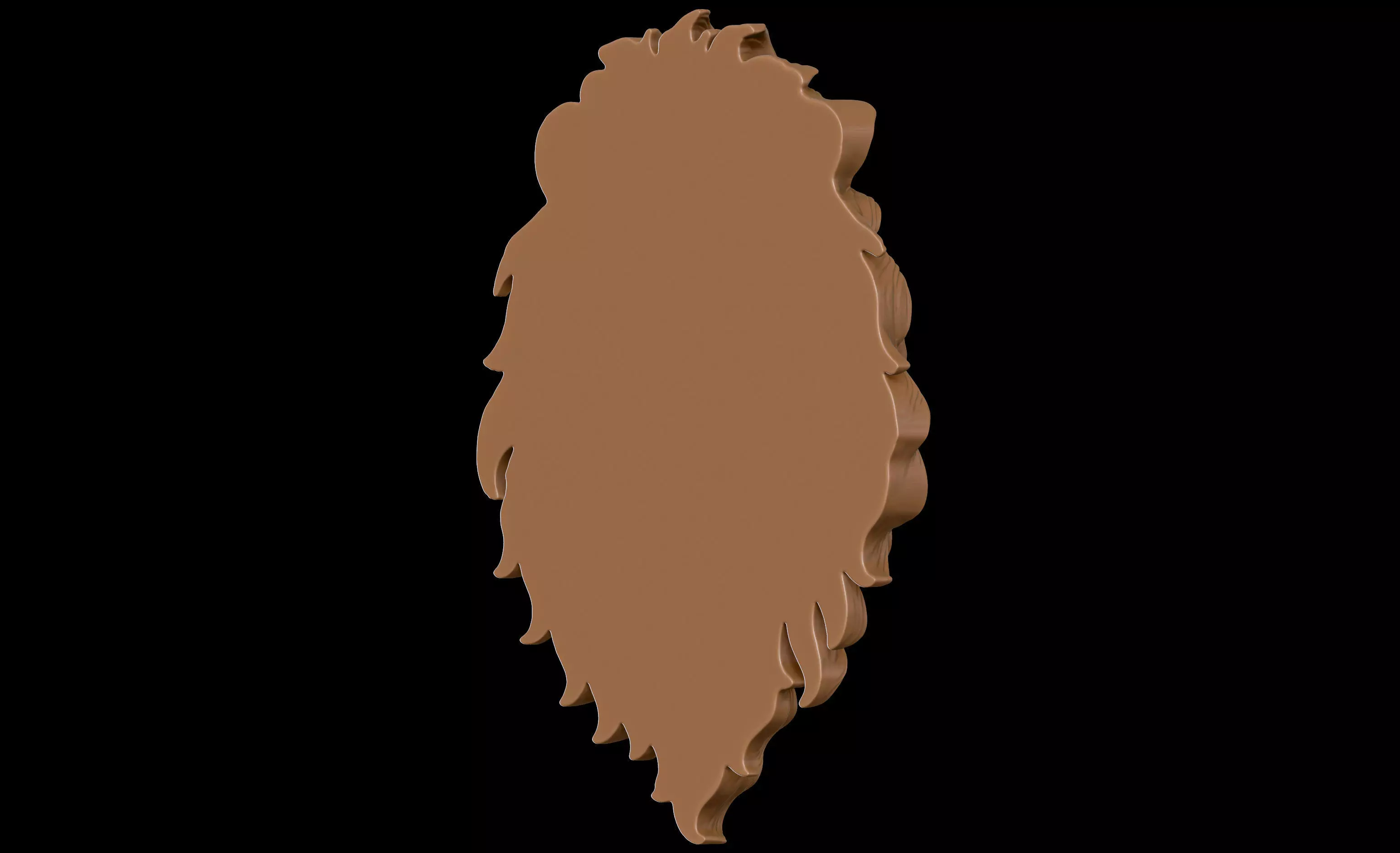 Lion Bas Relief 3D print model_5