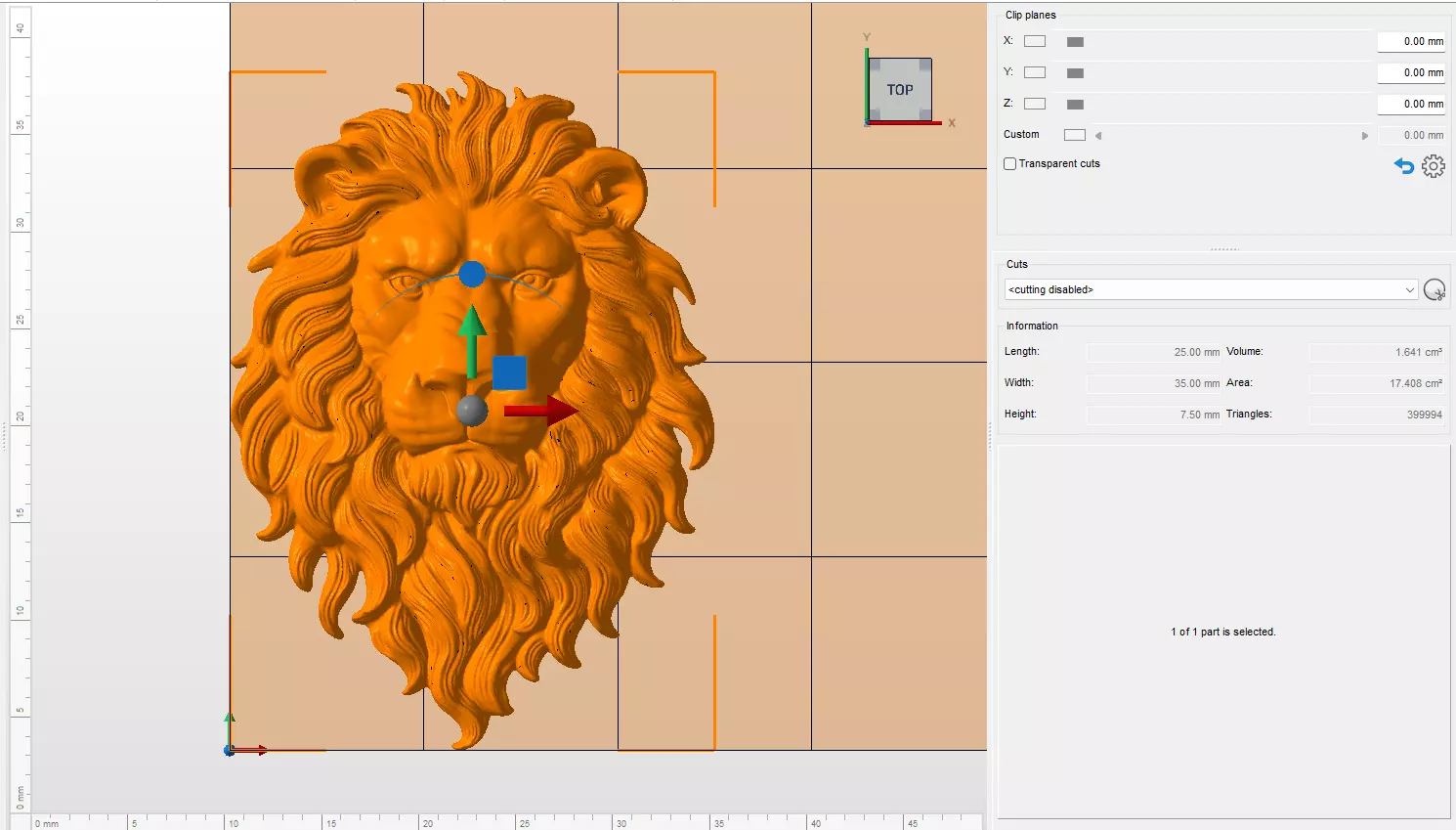 Lion Bas Relief 3D print model_14